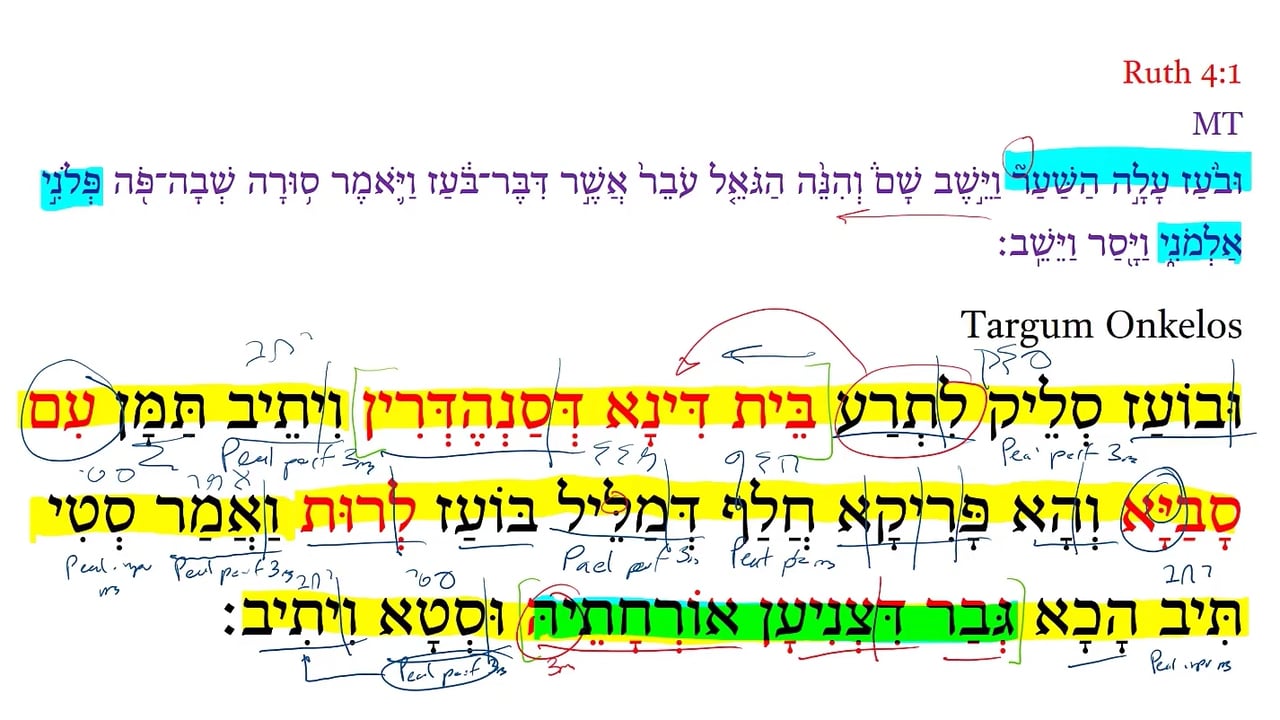 TR Ruth 4:1c