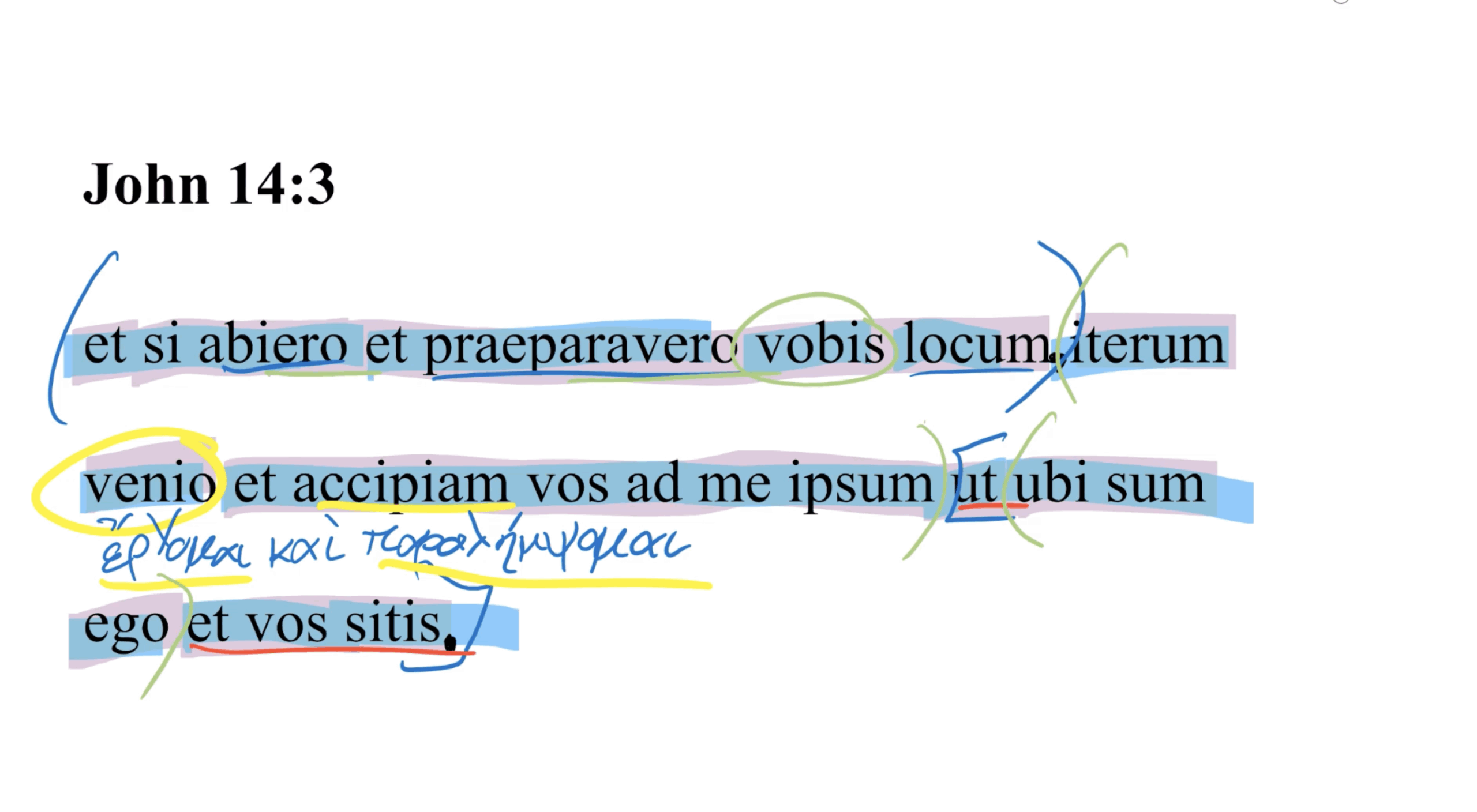 John 14:3 Latin Vulgate