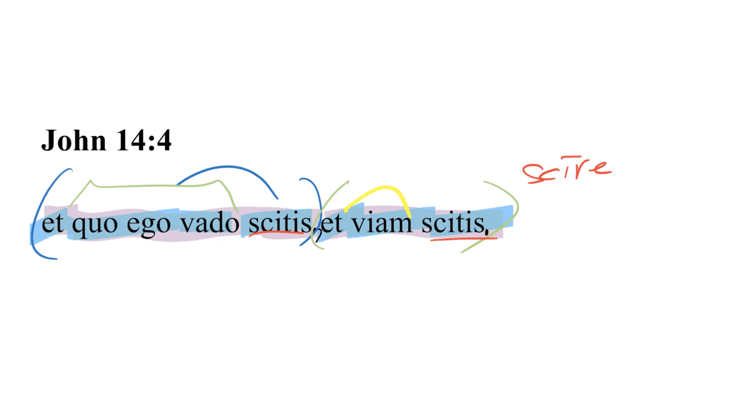 John 14:4 Latin Vulgate