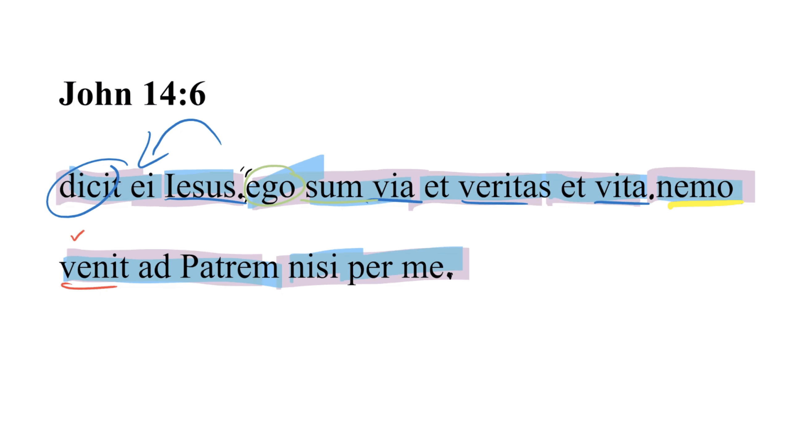 John 14:6 Latin Vulgate