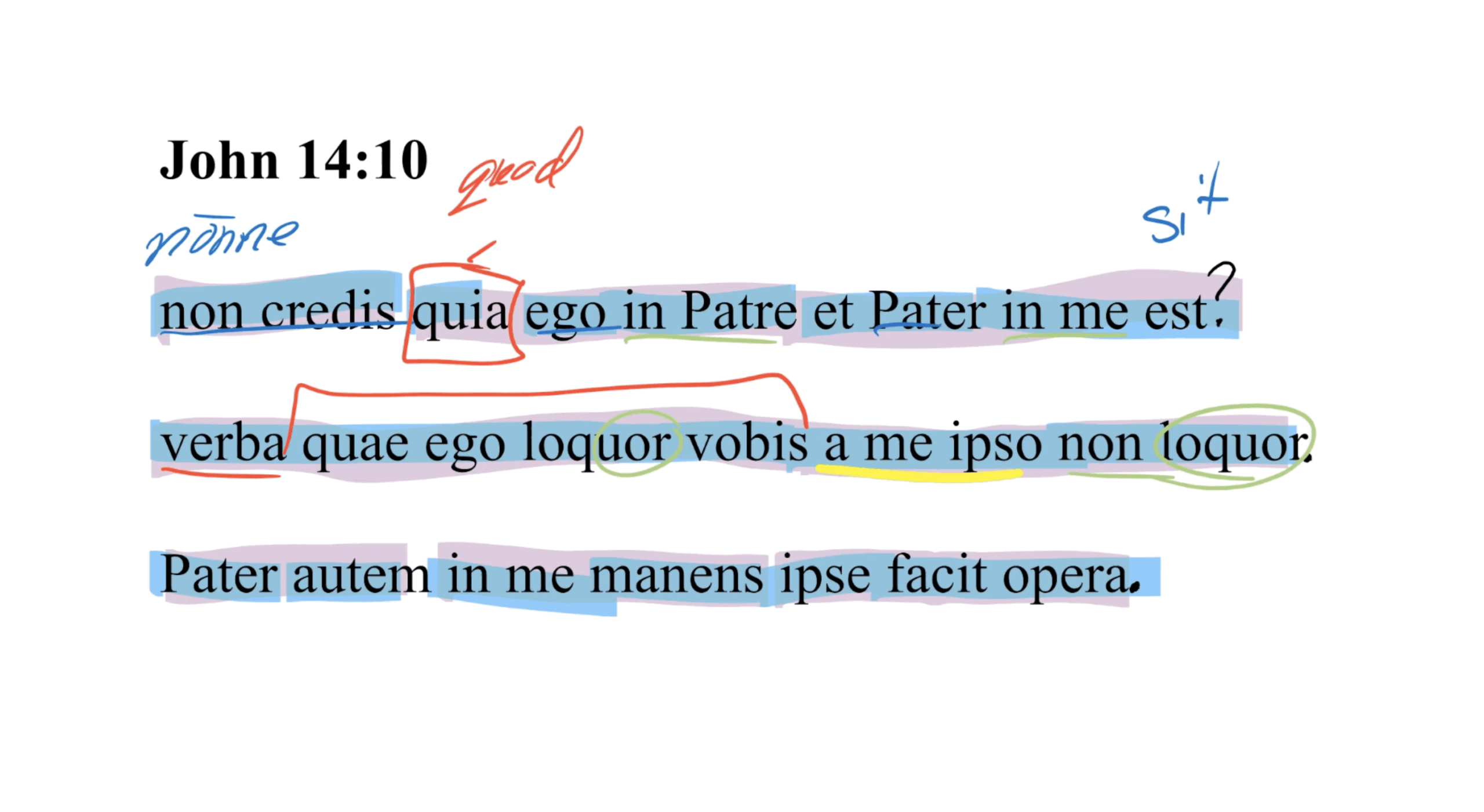 John 14:10 Latin Vulgate