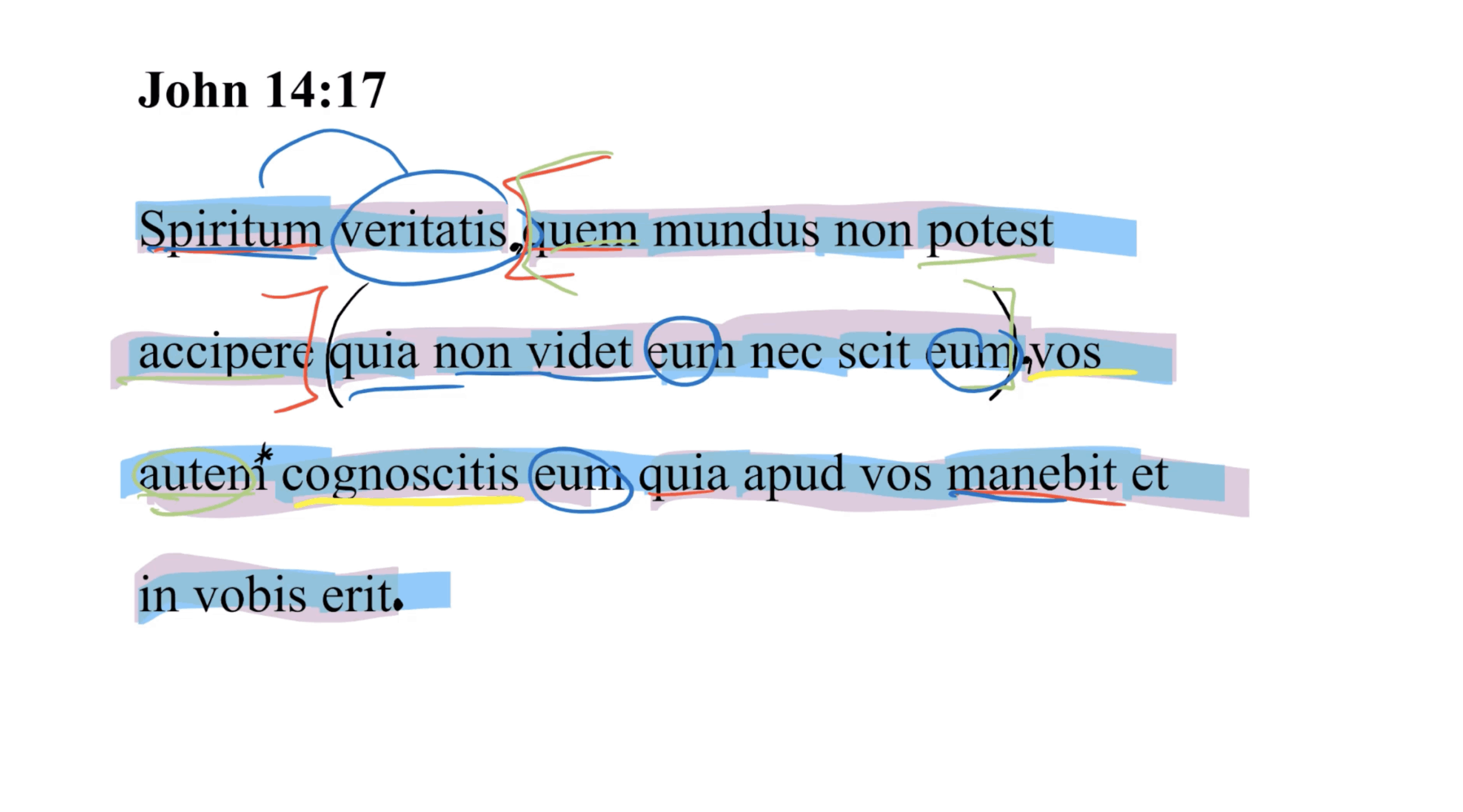 John 14:17 Latin Vulgate