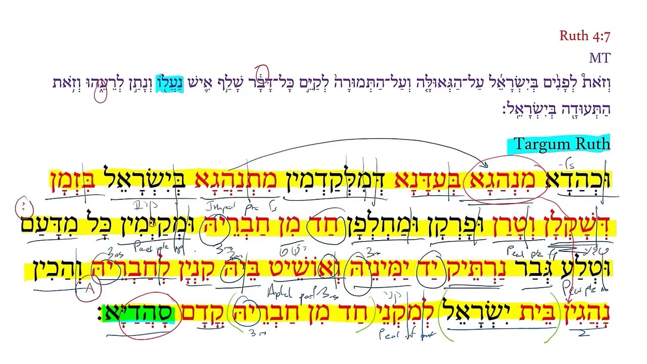 TR Ruth 4:7d