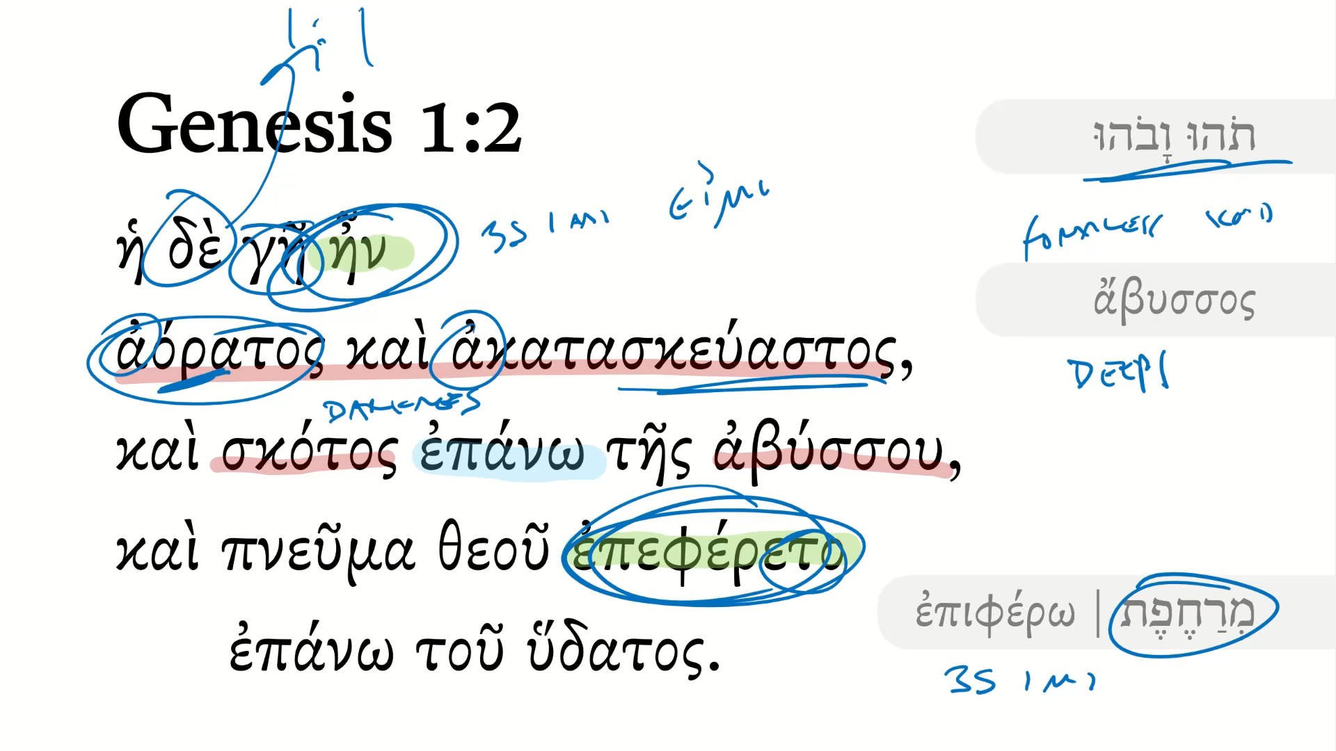 Genesis 1:2 Septuagint