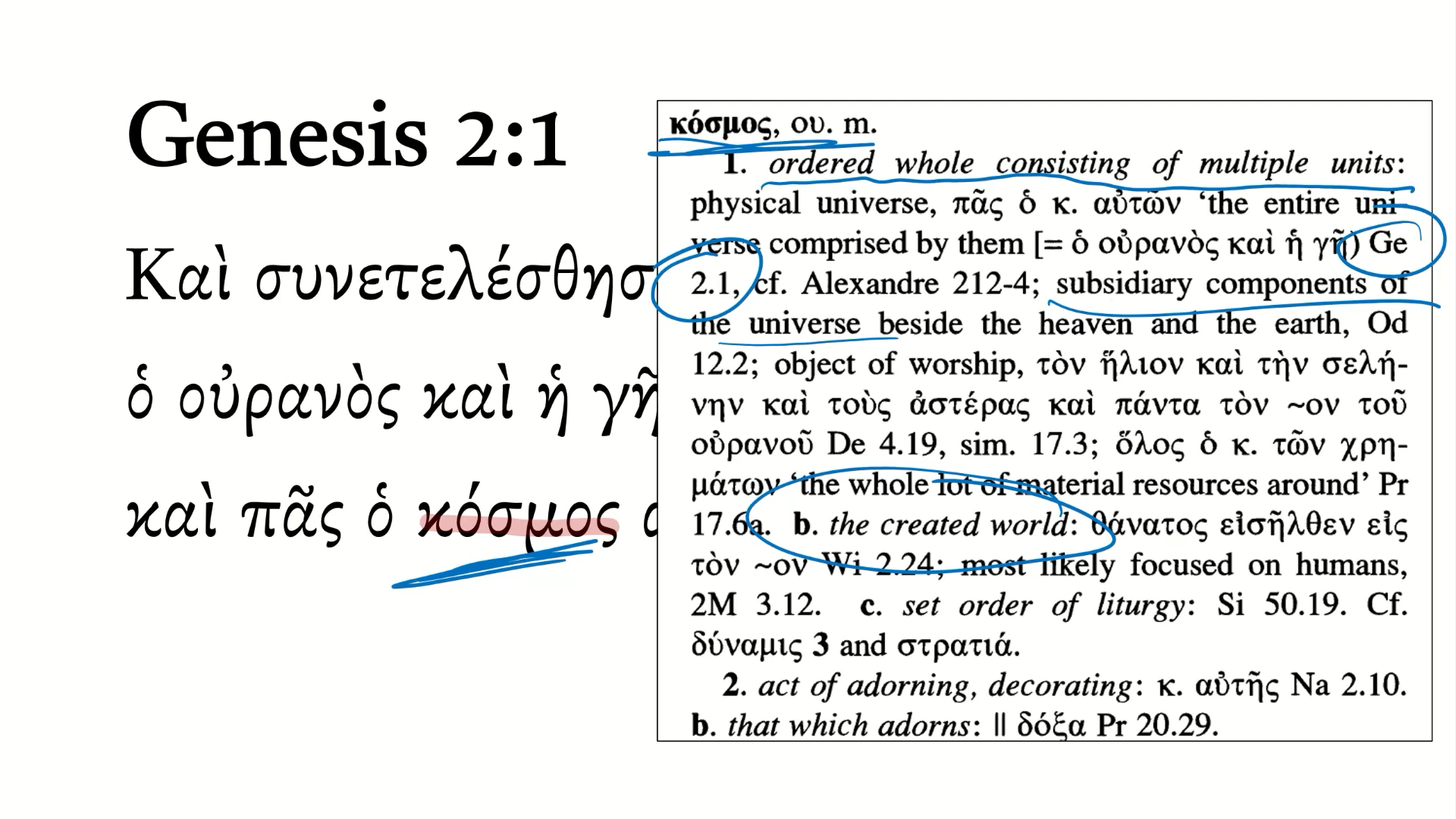 Genesis 2:1 Septuagint