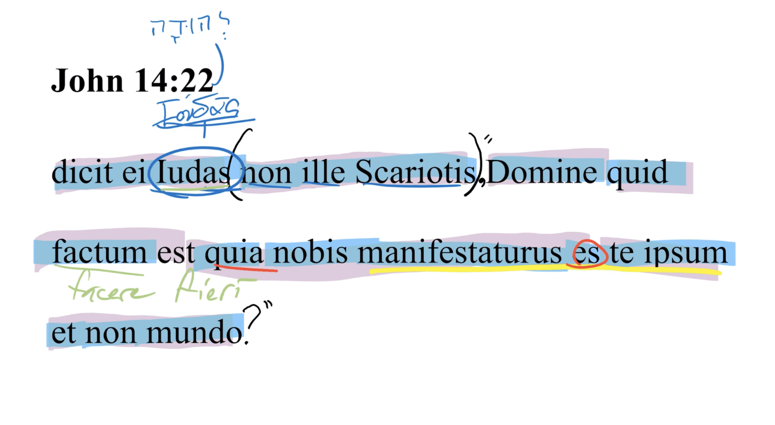 John 14:22 Latin Vulgate
