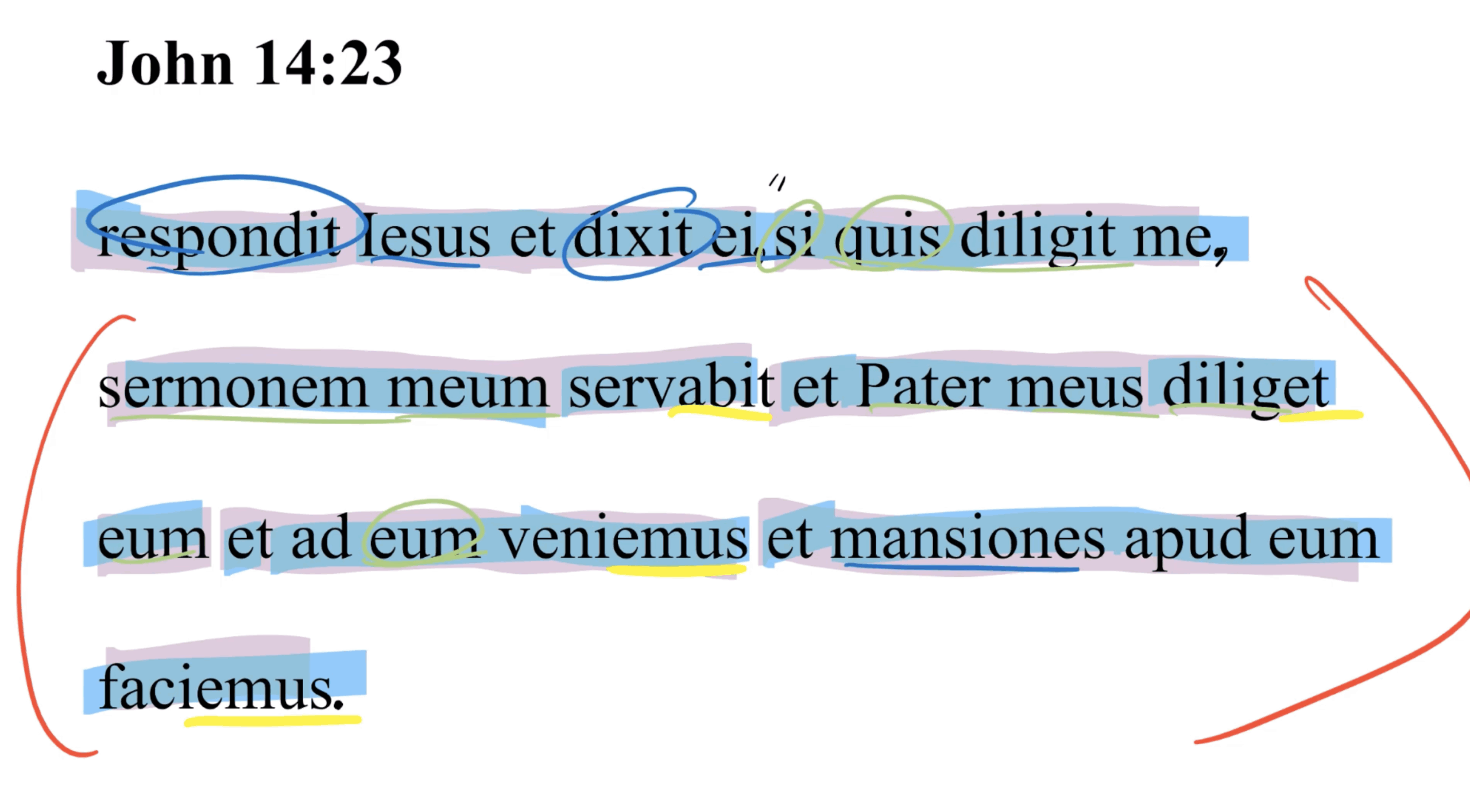 John 14:23 Latin Vulgate