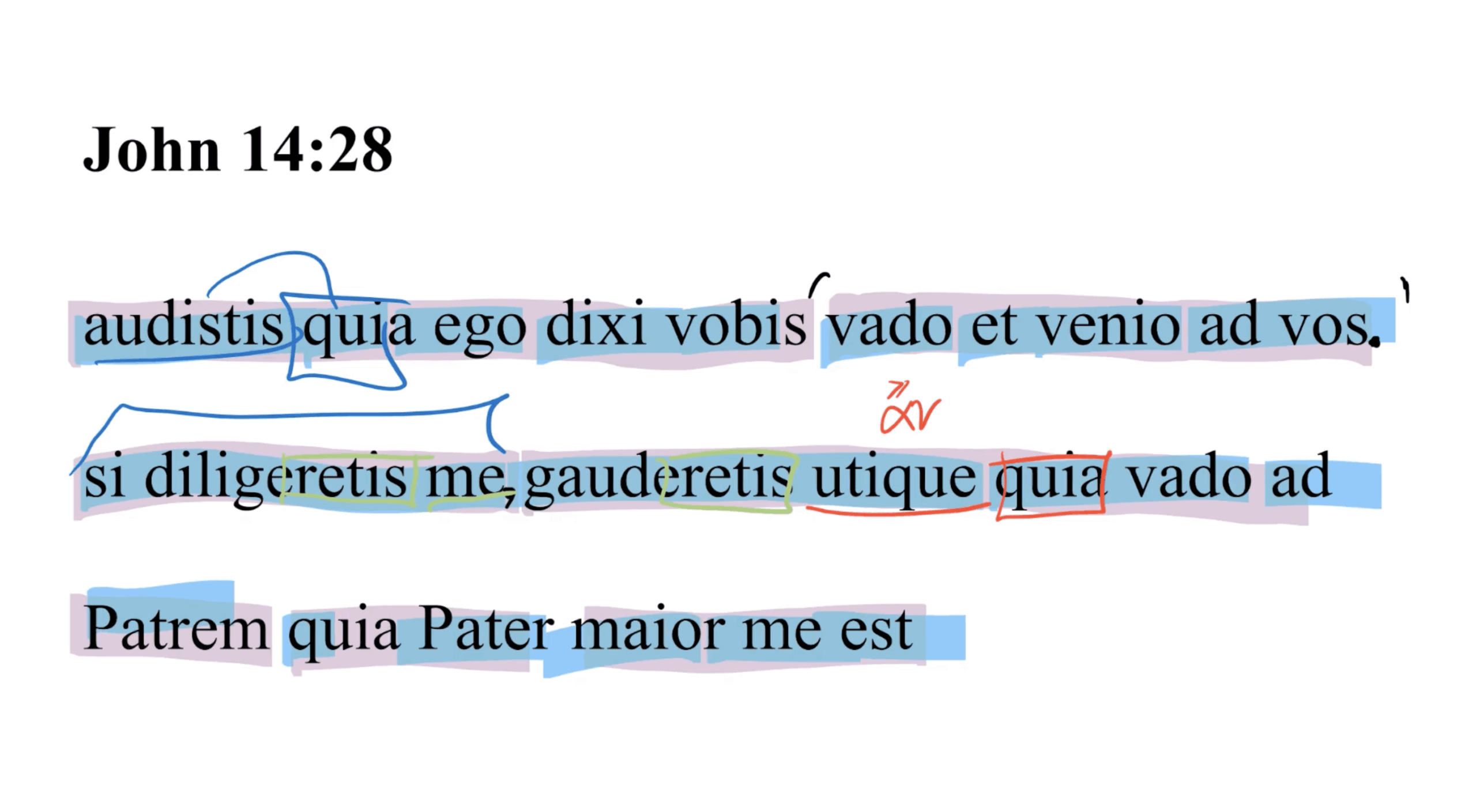 John 14:28 Latin Vulgate