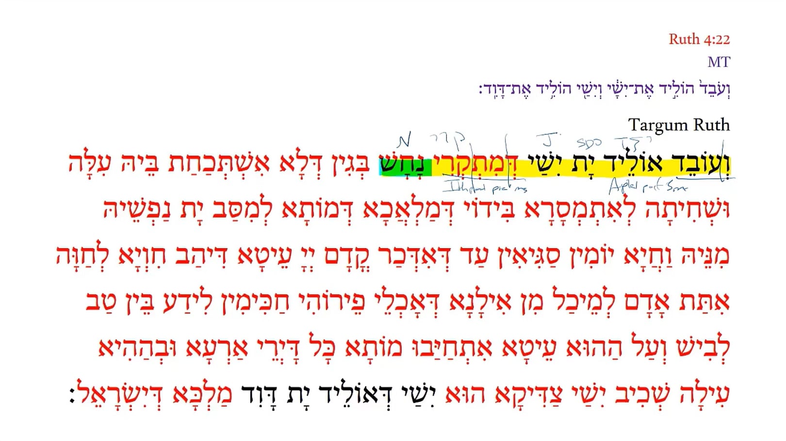 TR Ruth 4:22a