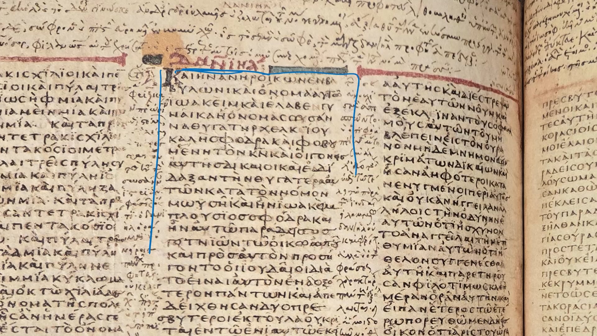 Vaticanus – Table of contents