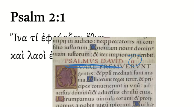 Psalm 2:1 Septuagint