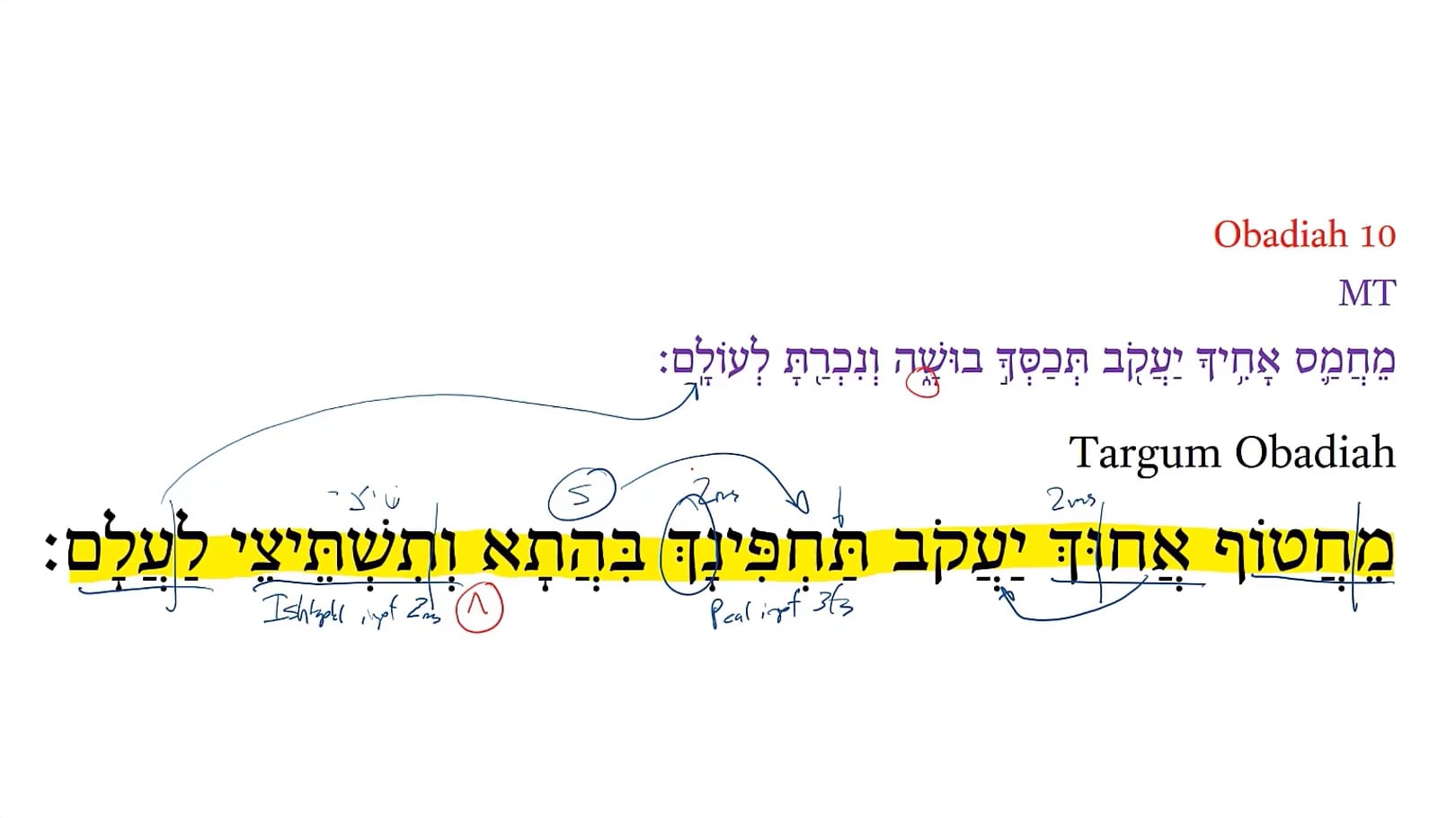 TOb Obadiah 10