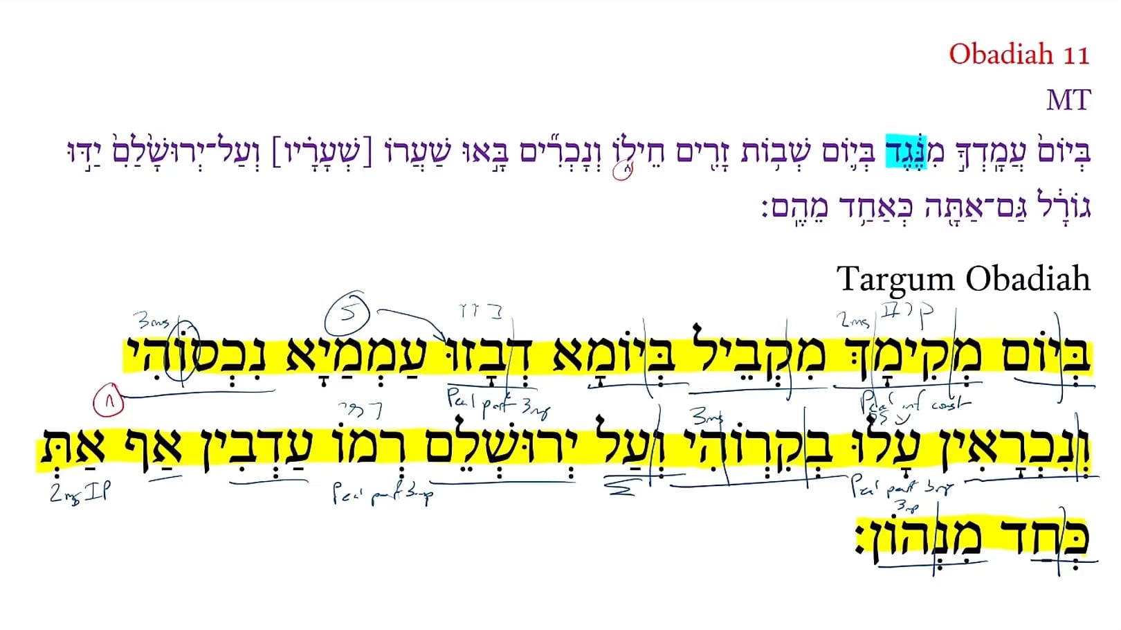 TOb Obadiah 11c