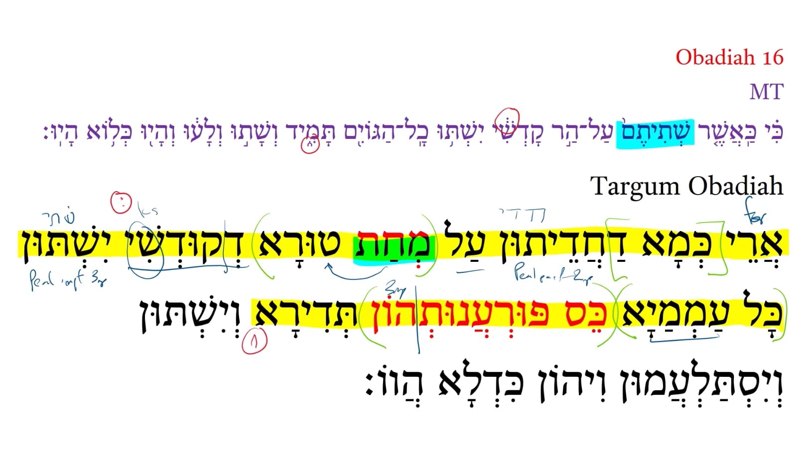 TOb Obadiah 16a