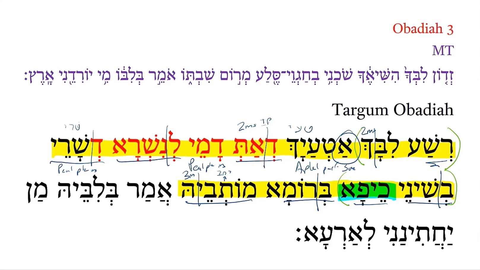 TOb Obadiah 3b