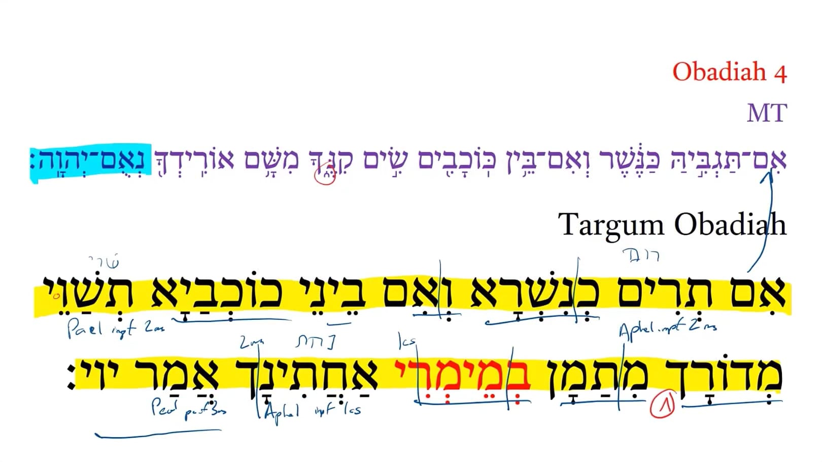 TOb Obadiah 4b