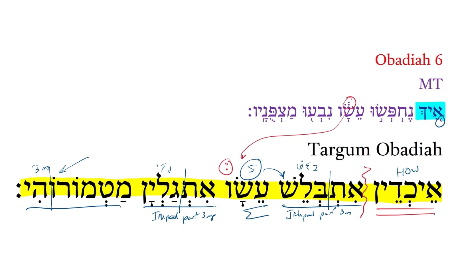 TOb Obadiah 6