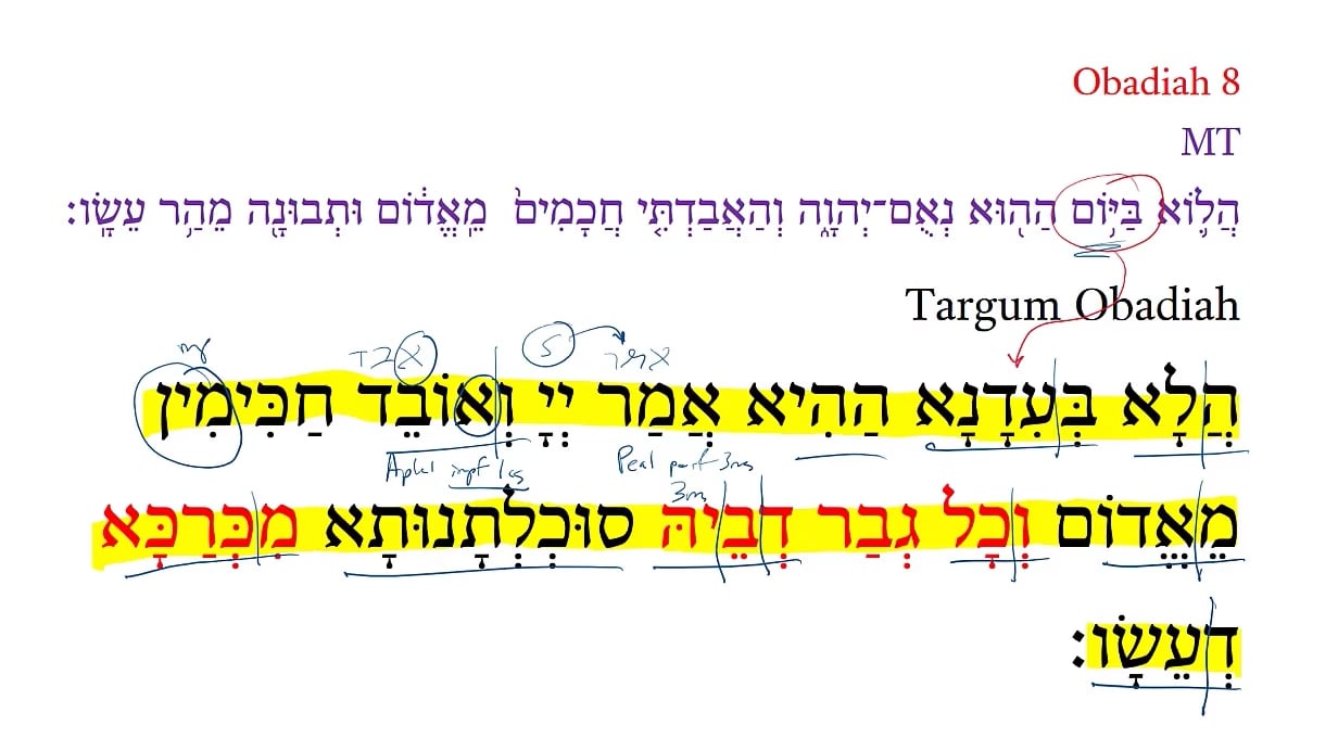 TOb Obadiah 8