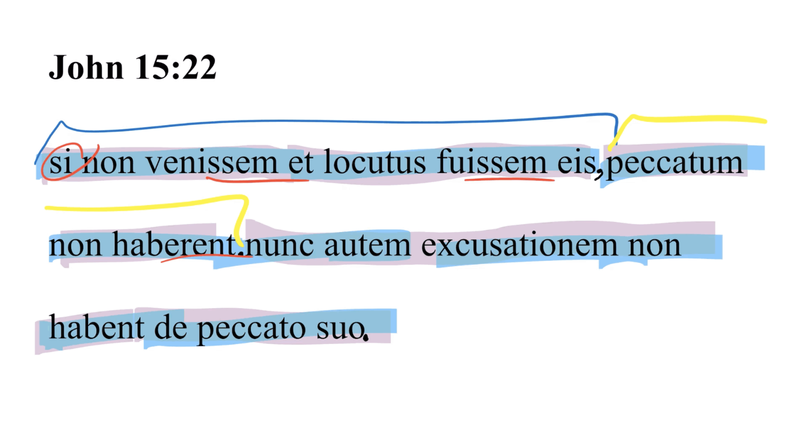 John 15:22 Latin Vulgate