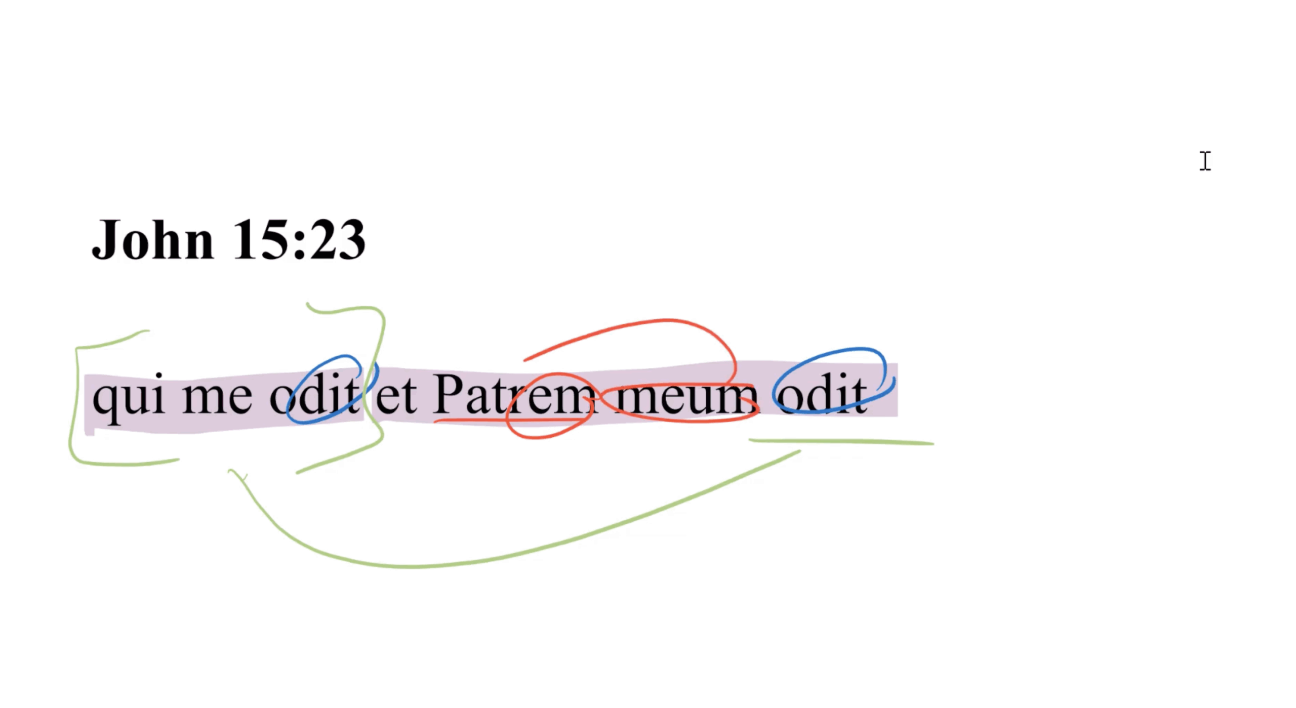 John 15:23 Latin Vulgate