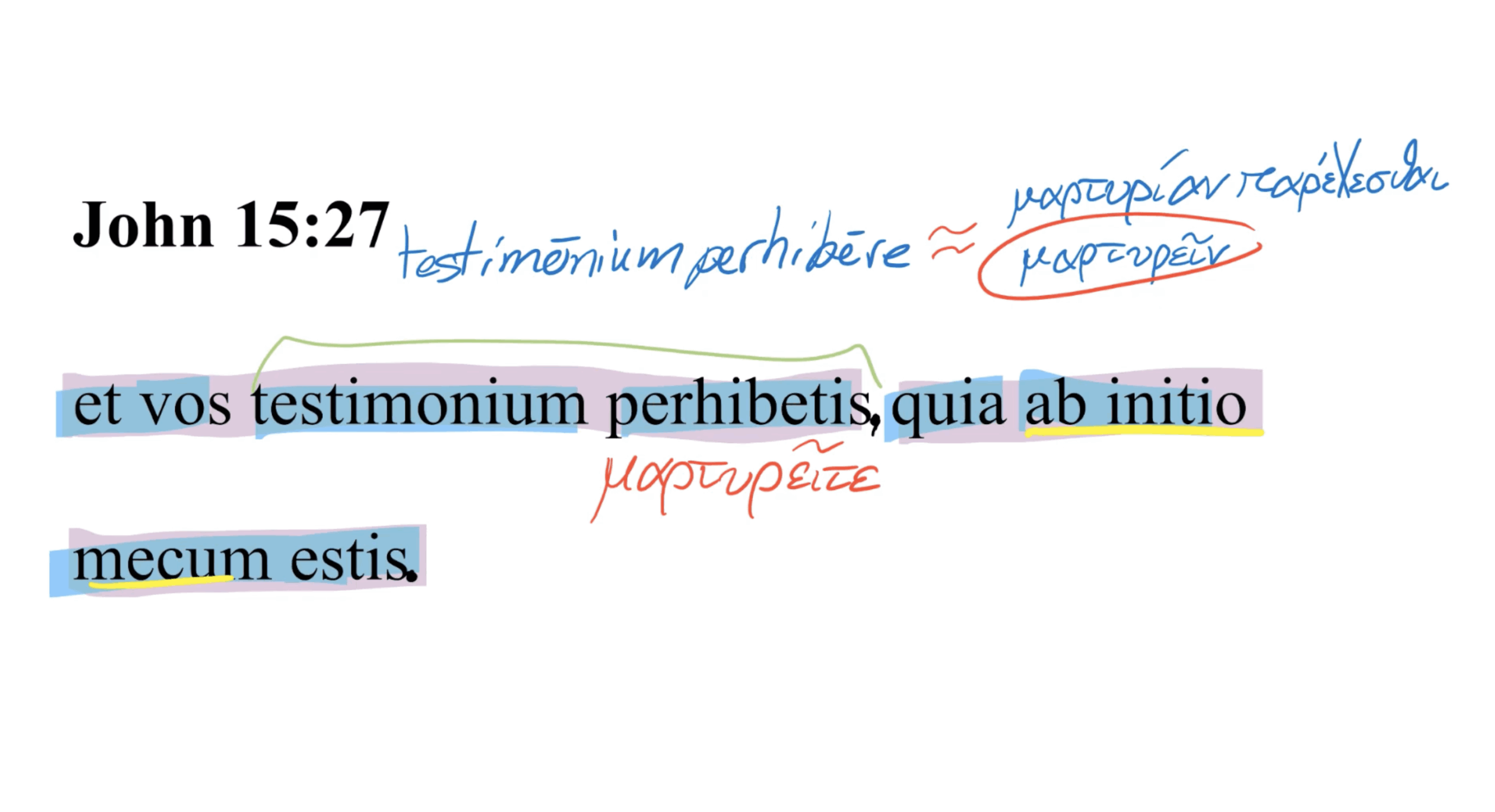 John 15:27 Latin Vulgate