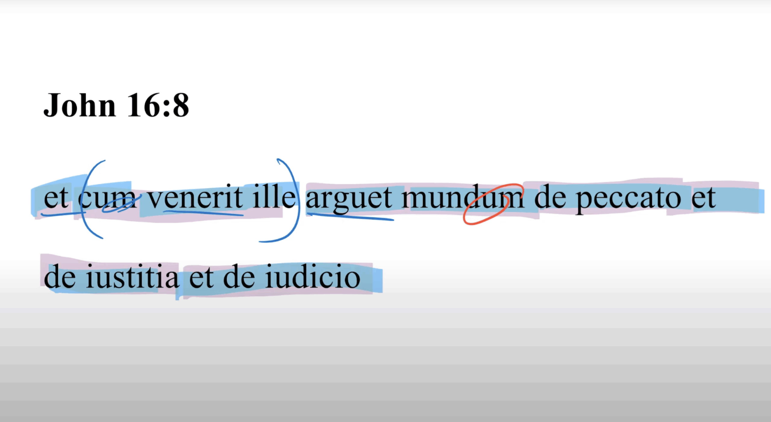 John 16:8 Latin Vulgate