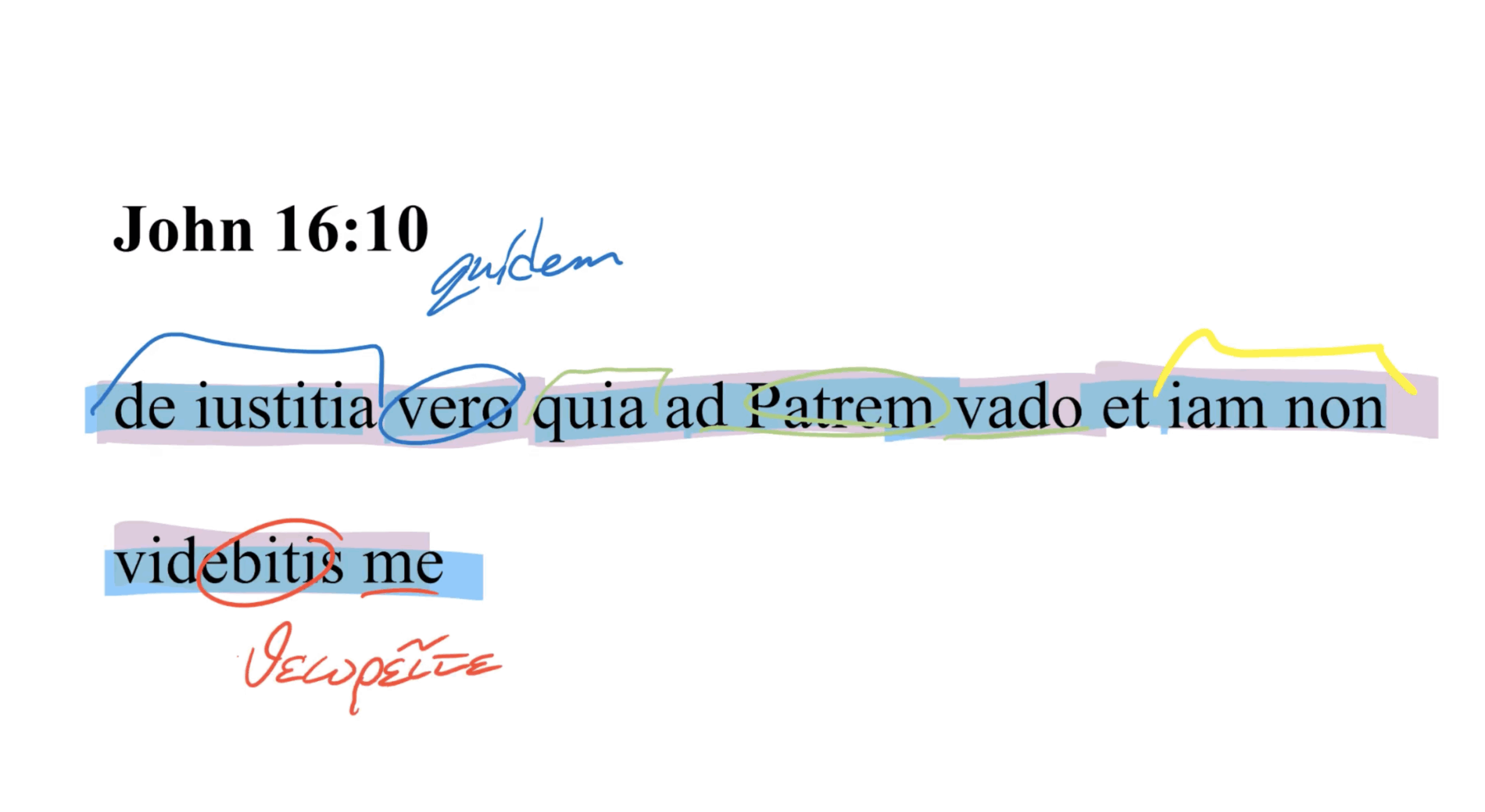John 16:10 Latin Vulgate