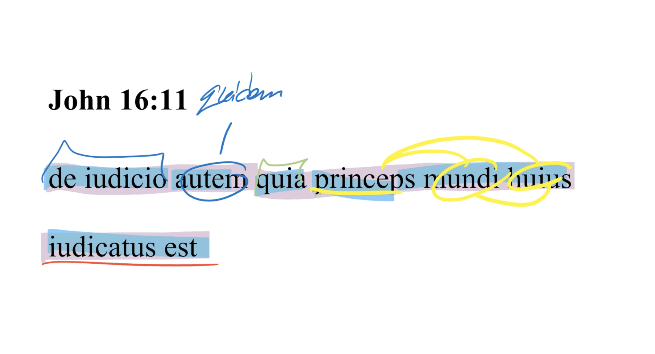 John 16:11 Latin Vulgate