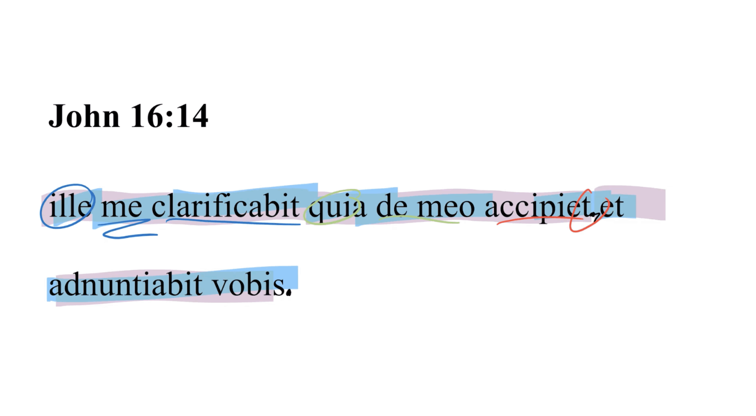 John 16:14 Latin Vulgate