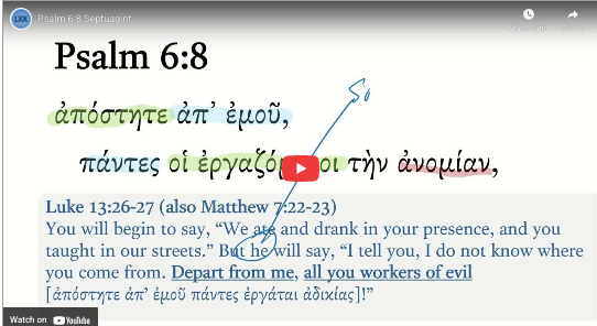Psalm 6:8 Septuagint