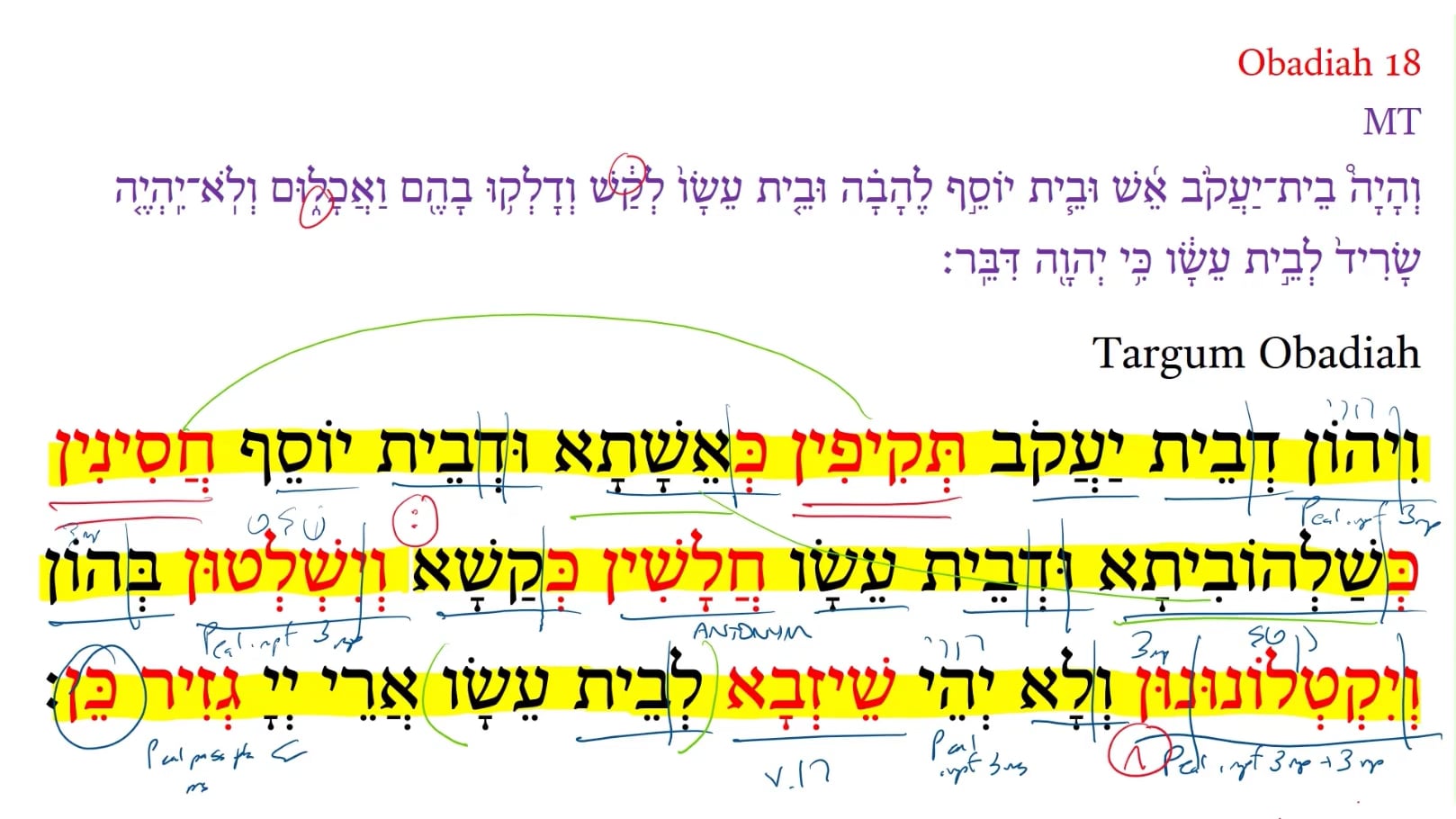 TOb Obadiah 18b
