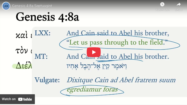 Genesis 4:8a Septuagint