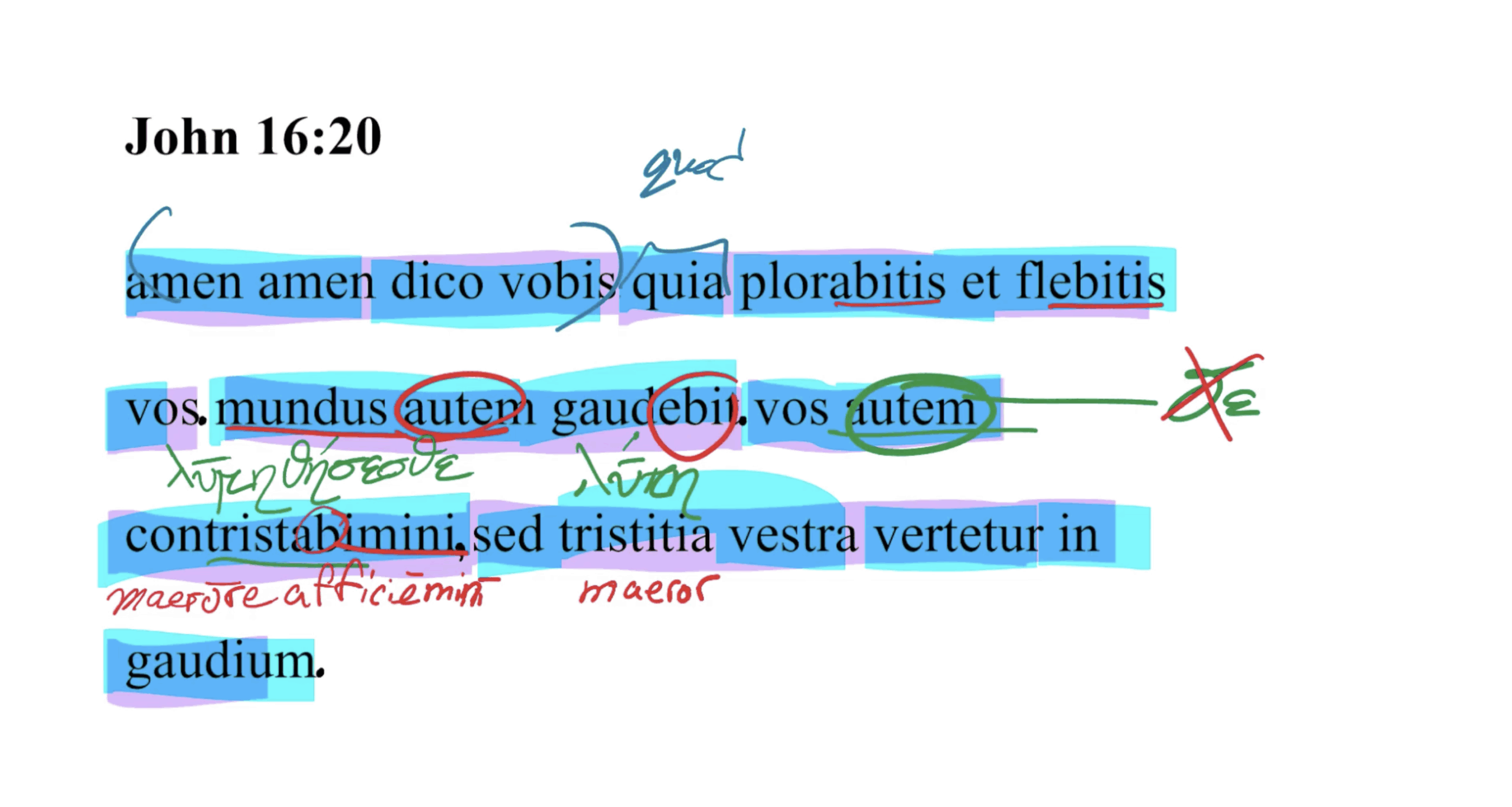 John 16:20 Latin Vulgate