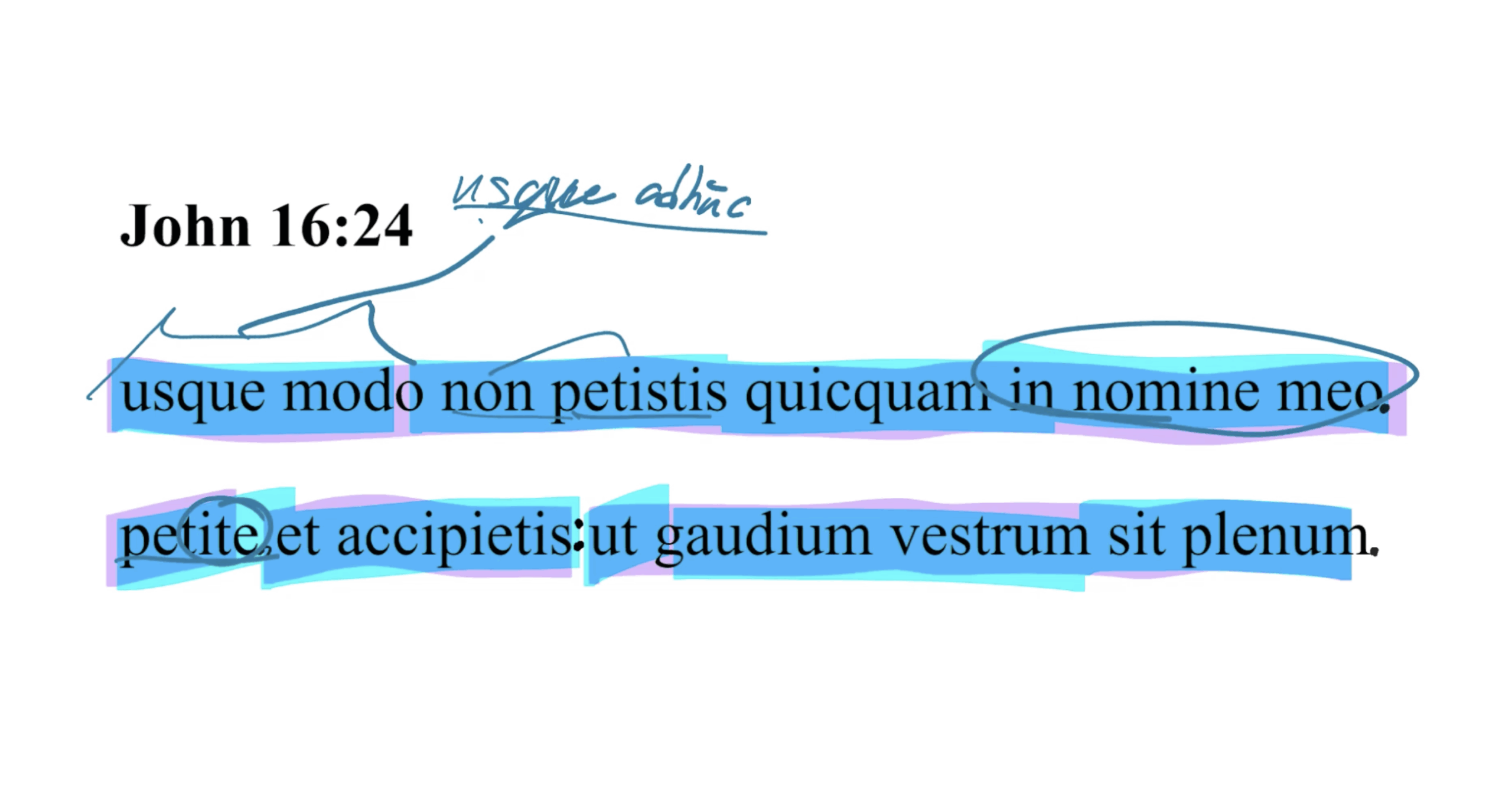 John 16:24 Latin Vulgate