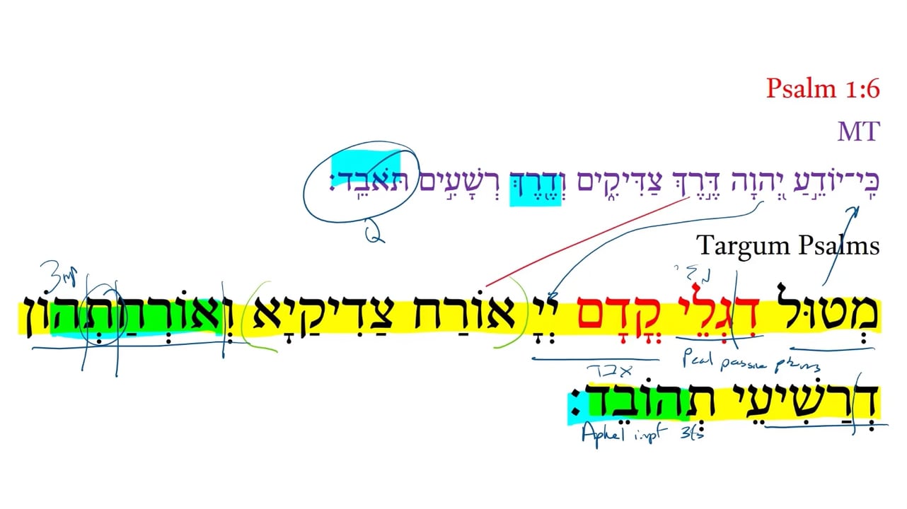 Targum Psalm 1:6