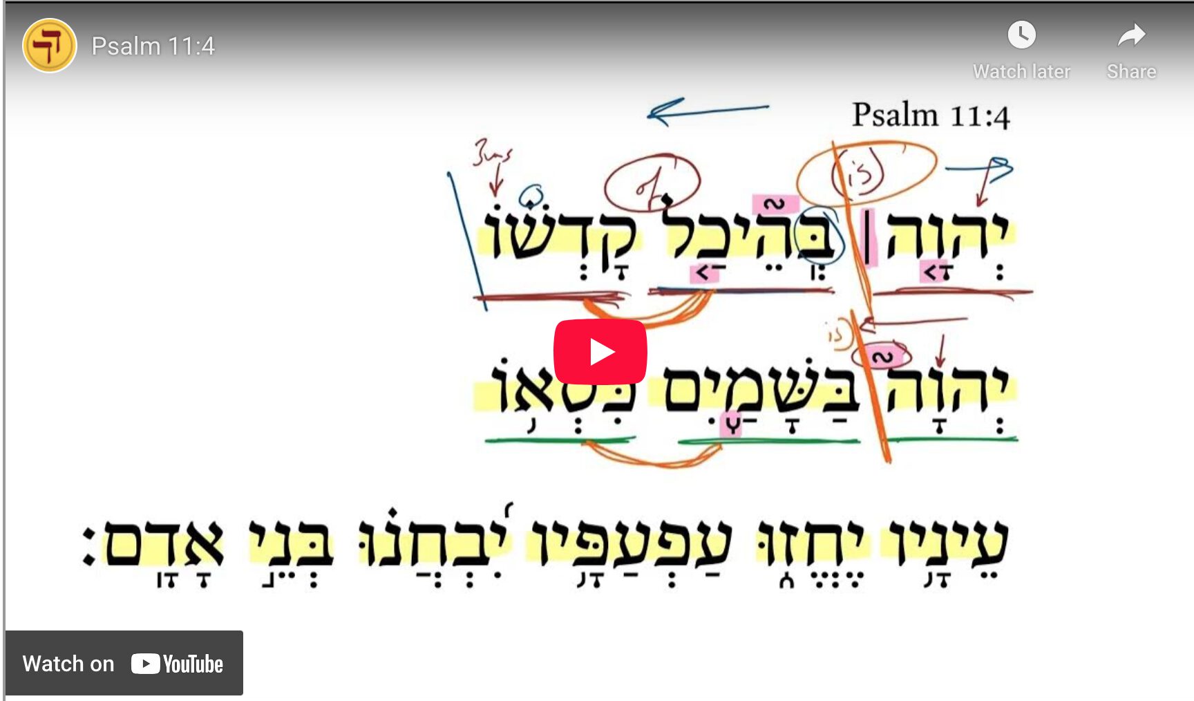 Psalm 11:4