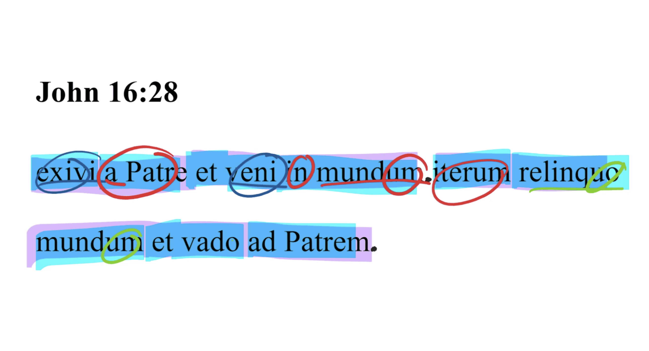 John 16:28 Latin Vulgate