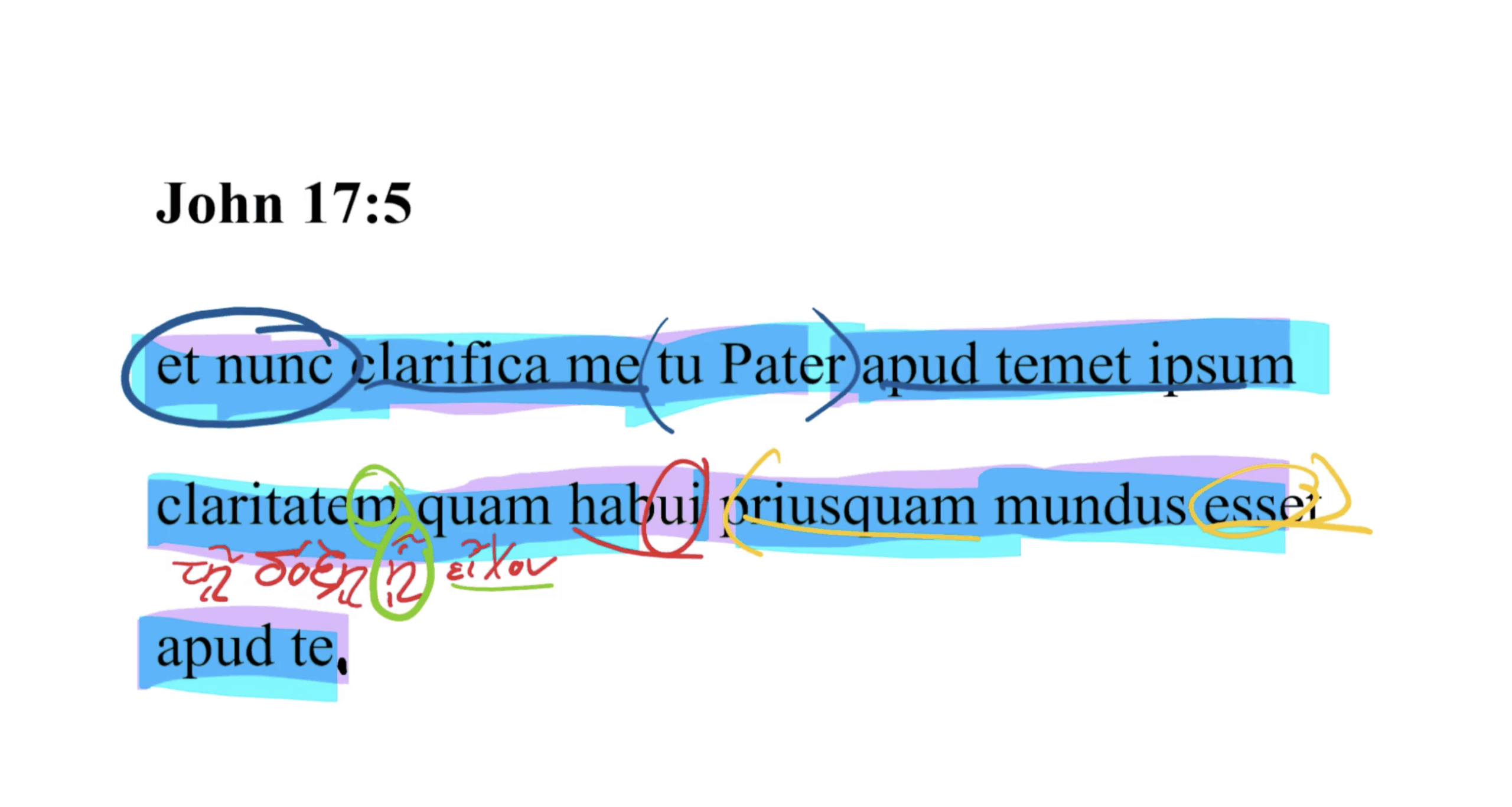 John 17:5 Latin Vulgate
