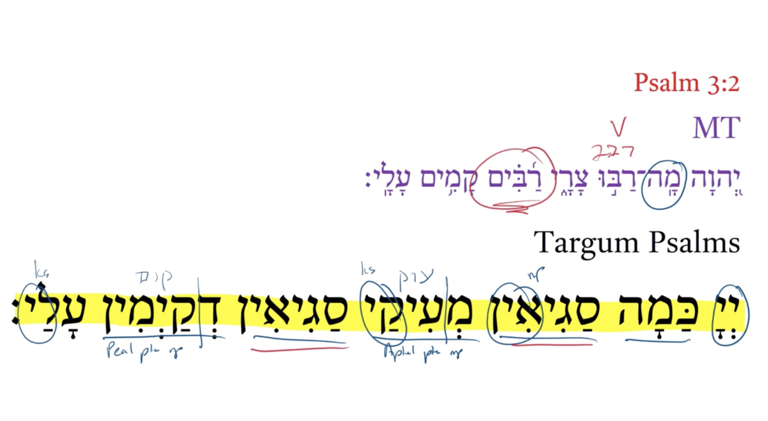 Targum Psalm 3:2