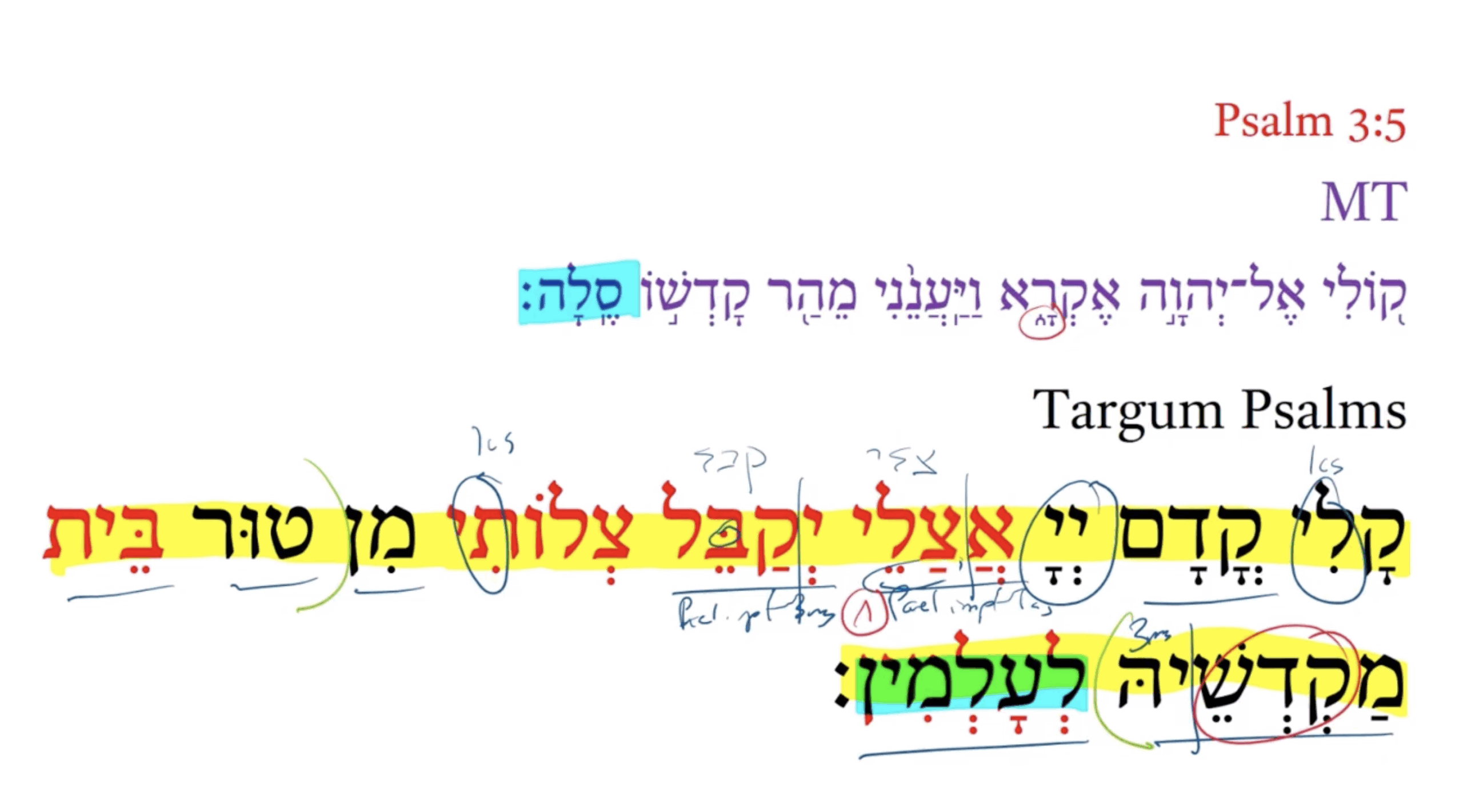 Targum Psalm 3:5