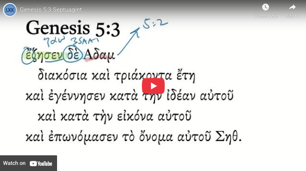 Genesis 5:3 Septuagint