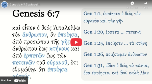 Genesis 6:7 Septuagint