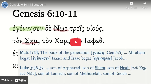 Genesis 6:10-11 Septuagint