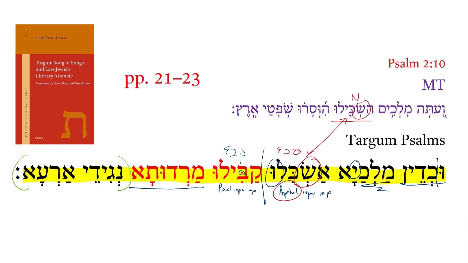 Targum Psalm 2:10
