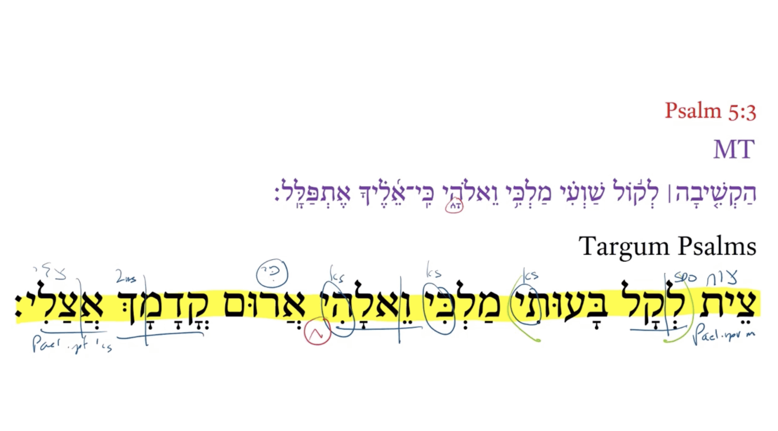 Targum Psalm 5:3