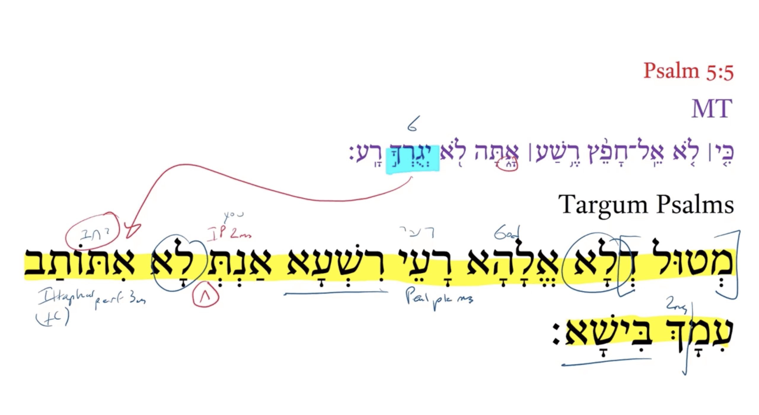 Targum Psalm 5:5