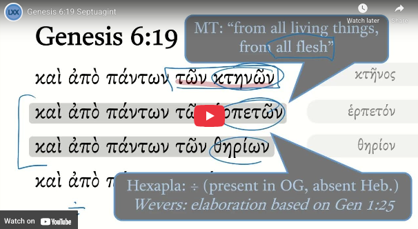 Genesis 6:19 Septuagint