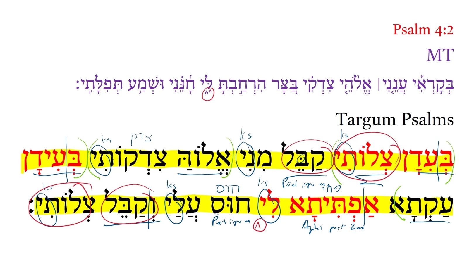 Targum Psalm 4:2
