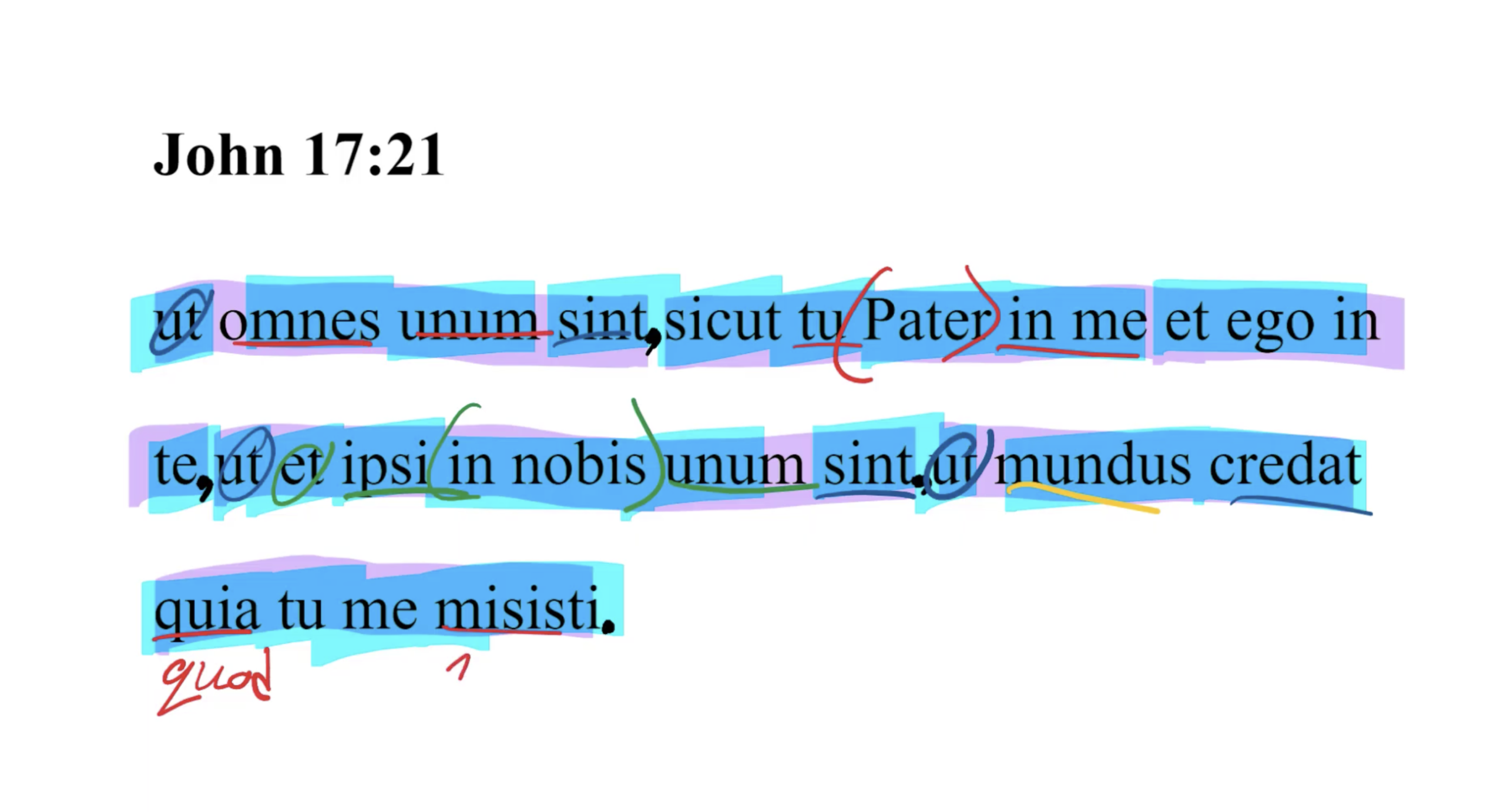 John 17:21 Latin Vulgate
