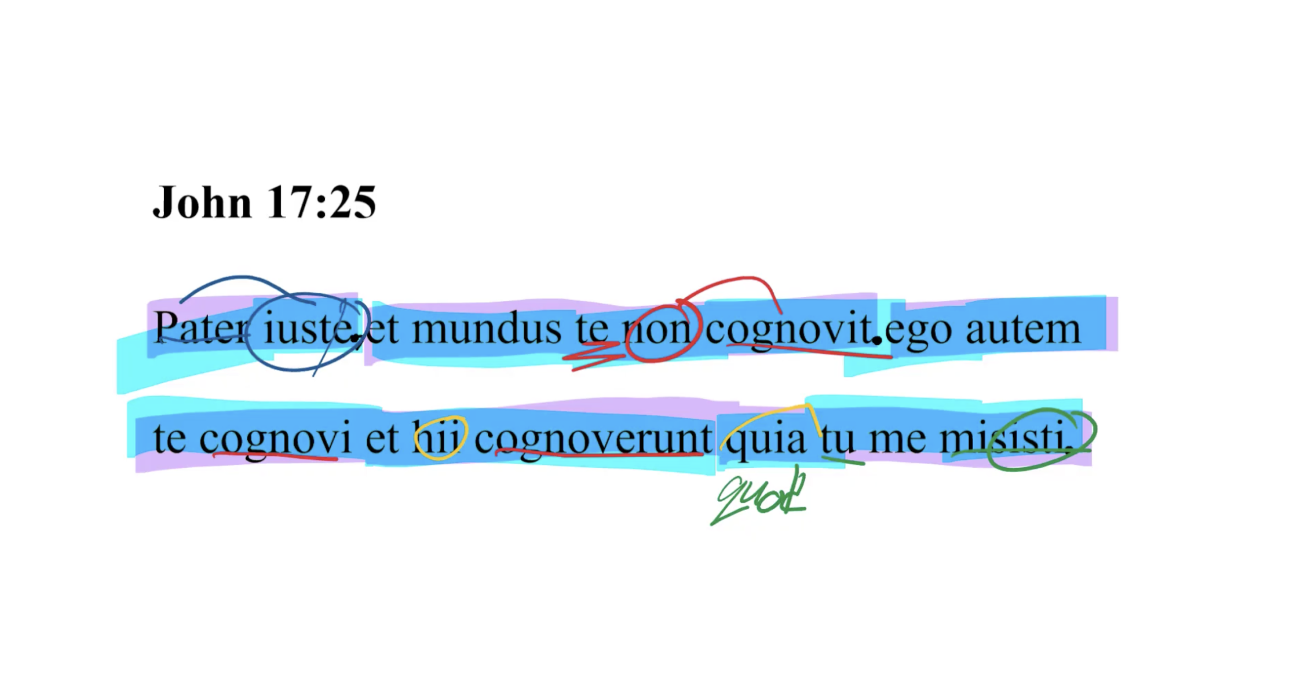 John 17:25 Latin Vulgate